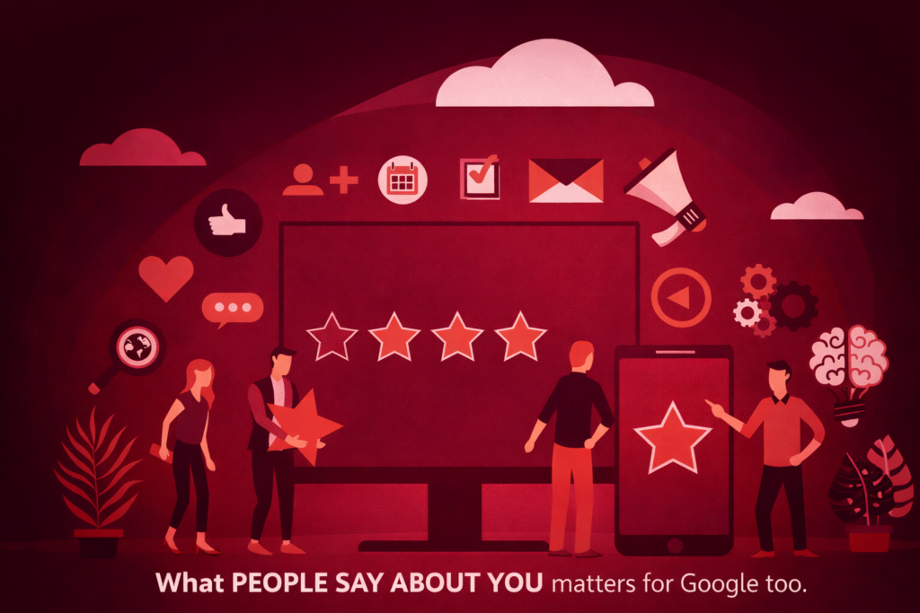 People perception of your brand and reviews matter to google too
