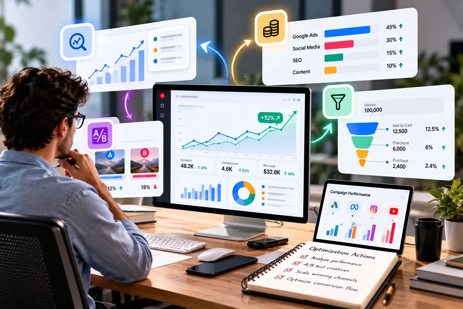 Marketing Analytics Workspace Growth Dashboard